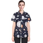 Space Galaxy Universe Stars Sky Women s Short Sleeve Shirt