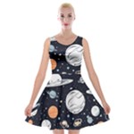 Space Galaxy Universe Stars Sky Velvet Skater Dress