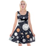 Space Galaxy Universe Stars Sky Reversible Velvet Sleeveless Dress