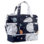 Space Galaxy Universe Stars Sky Sports Shoulder Bag with Shoes Compartment