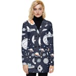 Space Galaxy Universe Stars Sky Button Up Hooded Coat 