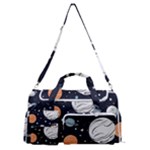 Space Galaxy Universe Stars Sky Sports Gym Duffle Bag with Shoe Compartment