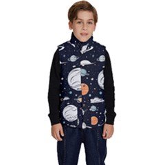 Space Galaxy Universe Stars Sky Kid s Button Up Puffer Vest from ArtsNow.com