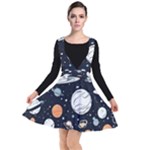 Space Galaxy Universe Stars Sky Plunge Pinafore Dress