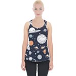 Space Galaxy Universe Stars Sky Piece Up Tank Top