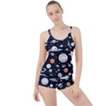 Space Galaxy Universe Stars Sky Boyleg Tankini Set 