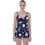 Space Galaxy Universe Stars Sky Tie Front Two Piece Tankini