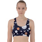 Space Galaxy Universe Stars Sky Back Weave Sports Bra