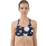 Space Galaxy Universe Stars Sky Back Web Sports Bra