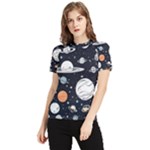 Space Galaxy Universe Stars Sky Women s Short Sleeve Rash Guard