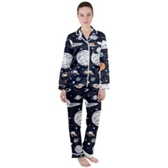 Women s Long Sleeve Satin Pajamas Set 