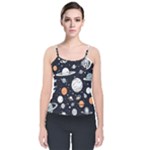 Space Galaxy Universe Stars Sky Velvet Spaghetti Strap Top