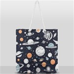 Space Galaxy Universe Stars Sky Full Print Rope Handle Tote (Large)