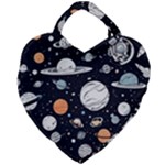 Space Galaxy Universe Stars Sky Giant Heart Shaped Tote