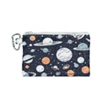 Space Galaxy Universe Stars Sky Canvas Cosmetic Bag (Small)