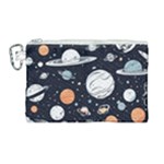 Space Galaxy Universe Stars Sky Canvas Cosmetic Bag (Large)