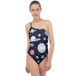 Space Galaxy Universe Stars Sky Classic One Shoulder Swimsuit