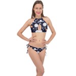 Space Galaxy Universe Stars Sky Cross Front Halter Bikini Set