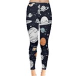 Space Galaxy Universe Stars Sky Inside Out Leggings