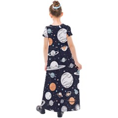 Kids  Short Sleeve Maxi Dress 