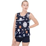 Space Galaxy Universe Stars Sky Bubble Hem Chiffon Tank Top