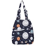 Space Galaxy Universe Stars Sky Center Zip Backpack