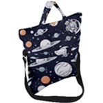 Space Galaxy Universe Stars Sky Fold Over Handle Tote Bag