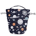 Space Galaxy Universe Stars Sky Drawstring Bucket Bag