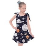 Space Galaxy Universe Stars Sky Kids  Tie Up Tunic Dress