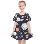 Space Galaxy Universe Stars Sky Kids  Smock Dress