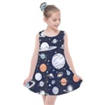 Space Galaxy Universe Stars Sky Kids  Summer Dress