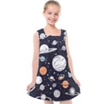 Space Galaxy Universe Stars Sky Kids  Cross Back Dress