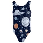 Space Galaxy Universe Stars Sky Kids  Cut-Out Back One Piece Swimsuit