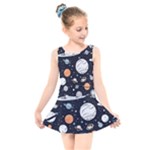 Space Galaxy Universe Stars Sky Kids  Skater Dress Swimsuit