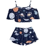 Space Galaxy Universe Stars Sky Kids  Off Shoulder Skirt Bikini