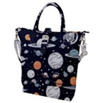 Space Galaxy Universe Stars Sky Buckle Top Tote Bag