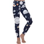 Space Galaxy Universe Stars Sky Kids  Lightweight Velour Classic Yoga Leggings