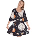 Space Galaxy Universe Stars Sky Velour Kimono Dress