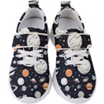 Space Galaxy Universe Stars Sky Kids  Velcro Strap Shoes