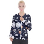 Space Galaxy Universe Stars Sky Casual Zip Up Jacket