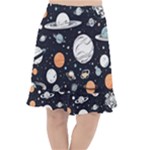 Space Galaxy Universe Stars Sky Fishtail Chiffon Skirt