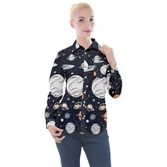 Women s Long Sleeve Pocket Shirt 