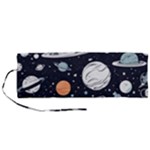 Space Galaxy Universe Stars Sky Roll Up Canvas Pencil Holder (M)