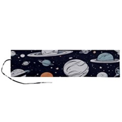 Space Galaxy Universe Stars Sky Roll Up Canvas Pencil Holder (L) from ArtsNow.com