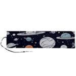 Space Galaxy Universe Stars Sky Roll Up Canvas Pencil Holder (L)