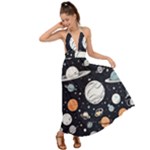 Space Galaxy Universe Stars Sky Backless Maxi Beach Dress