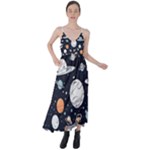 Space Galaxy Universe Stars Sky Tie Back Maxi Dress