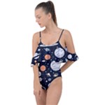 Space Galaxy Universe Stars Sky Drape Piece Swimsuit