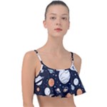 Space Galaxy Universe Stars Sky Frill Bikini Top