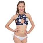 Space Galaxy Universe Stars Sky Cross Front Halter Bikini Top